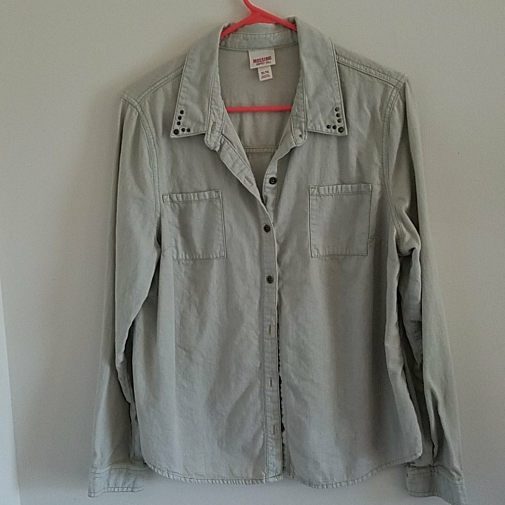 Thick Button Down with Stud Detail